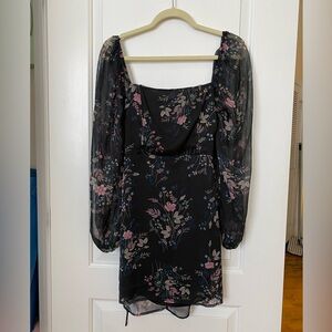 Open Back Floral Mini Dress